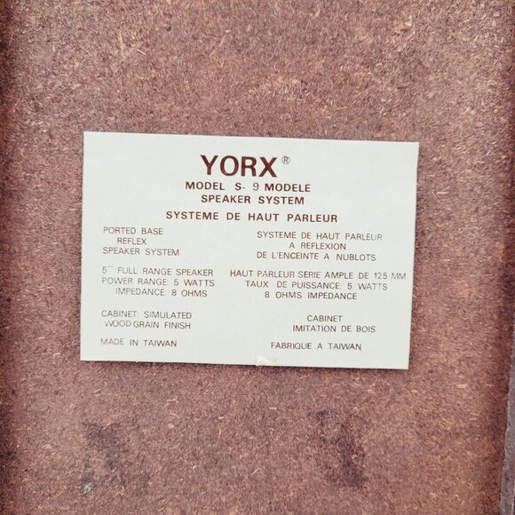 YORX S-9 Speaker Set VINTAGE Working - Picture 5 of 6